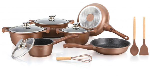 Batterie de Cuisine à Revêtement en Céramique de 13 Pièces Royalty Line RL-BS1010M