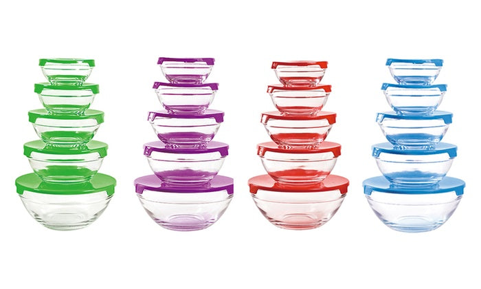 Set de 5 boîtes alimentaires en verre avec couvercles hermétiques - 0. –  Vipshopboutic