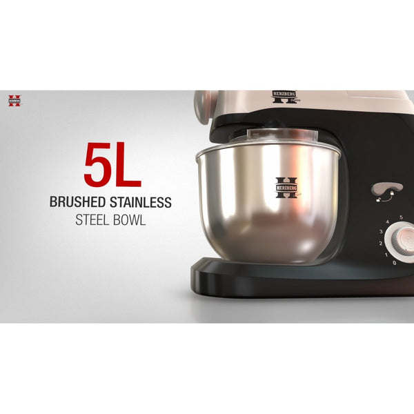 Herzberg HG-5029: Batteur Sur Socle 3 En 1 De 800 W Avec Action De Battement Planétaire